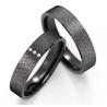 Buy cheap Black Titanium Fashion Men Jewelry Domed Inlaid Zircon Polished Couple Ring from wholesalers