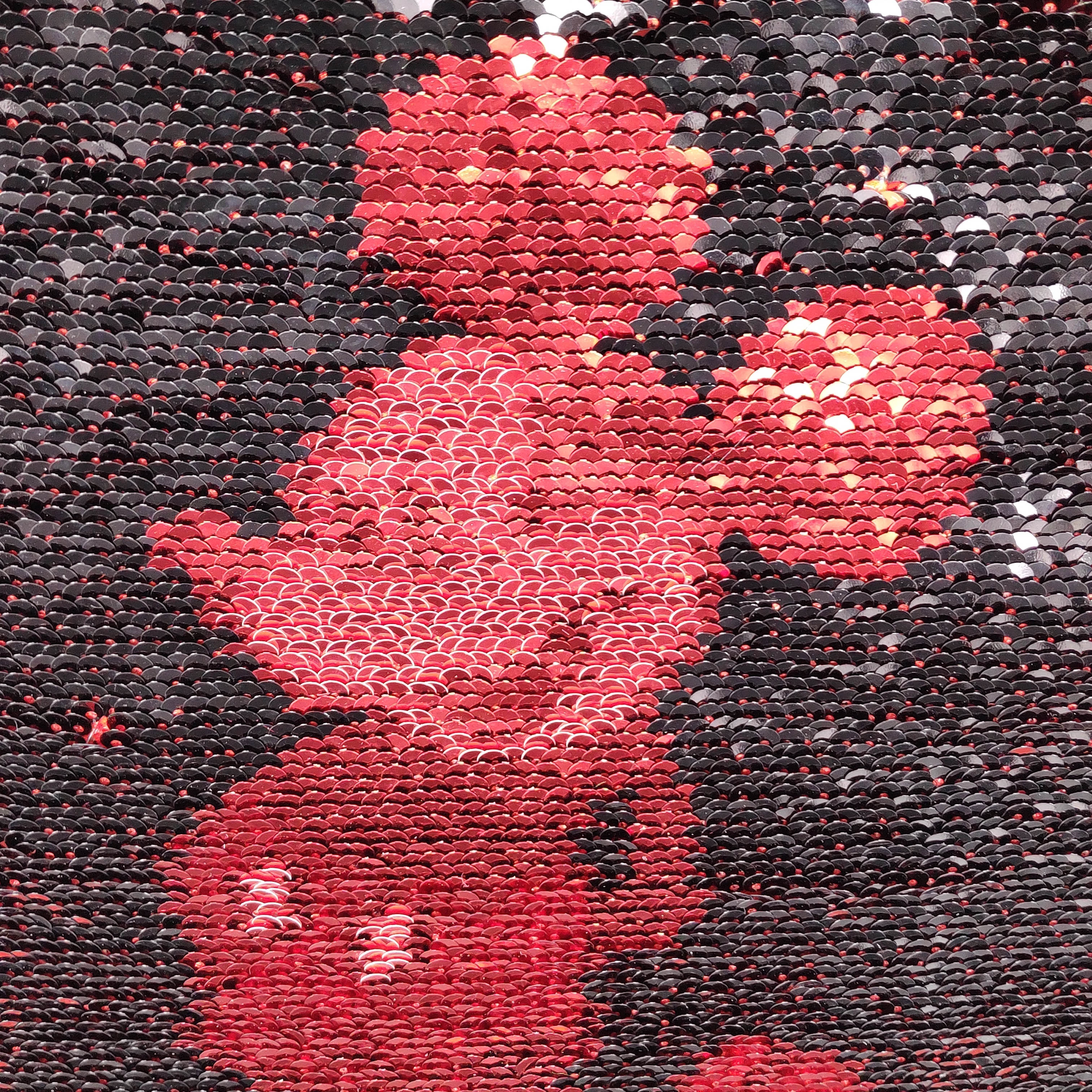 Popular Mickey Mouse Sew On Patch , Cartoon Reversible Applique Sequin Patches