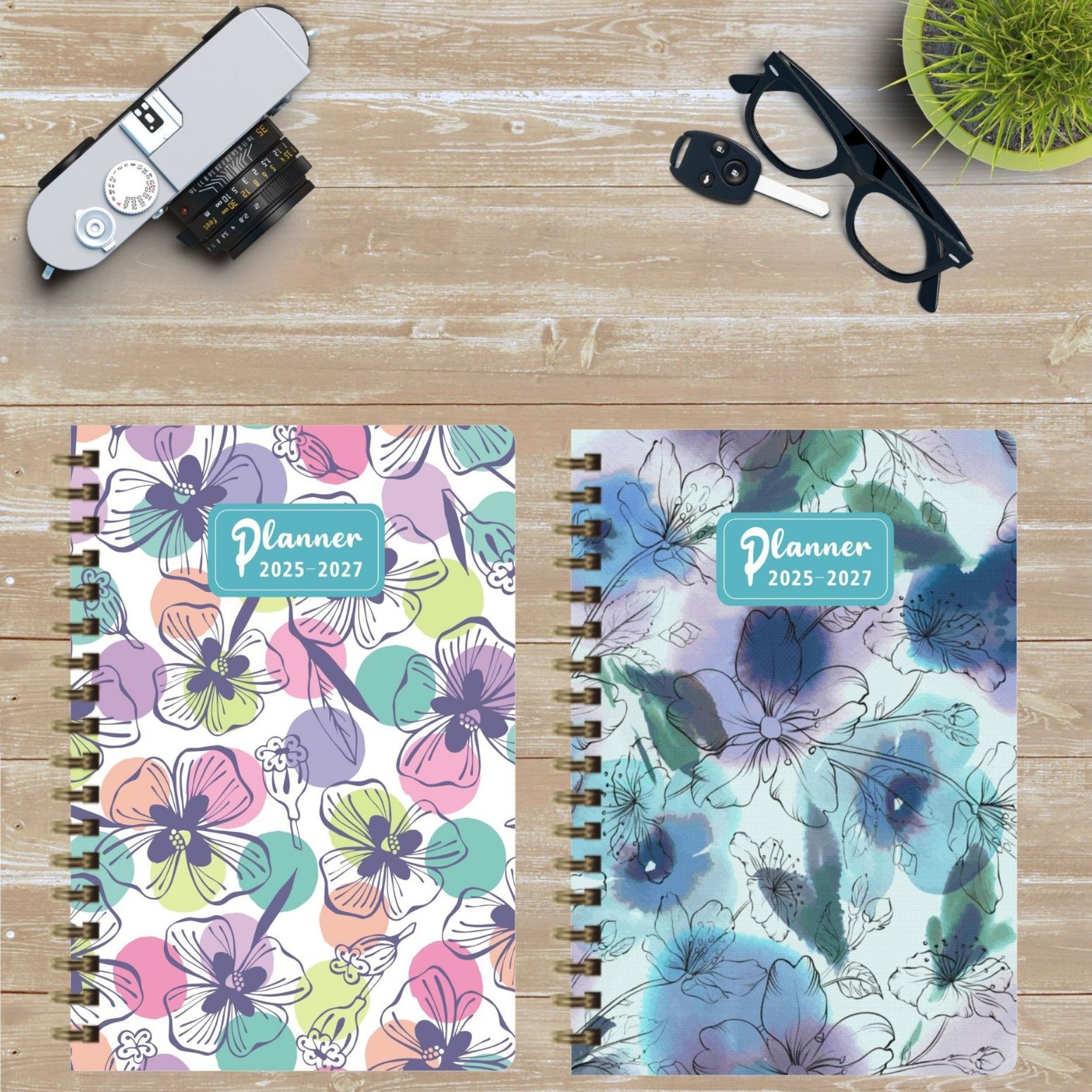 Hardcover A5 Custom Notebook in Pastel Color Scheme