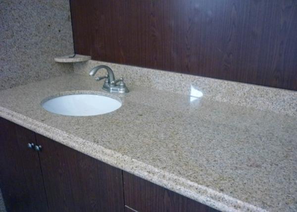 Buy cheap G682 Sunset Gold Prefab Vanity Tops Ogee Edge White Vanity Granite Top from wholesalers