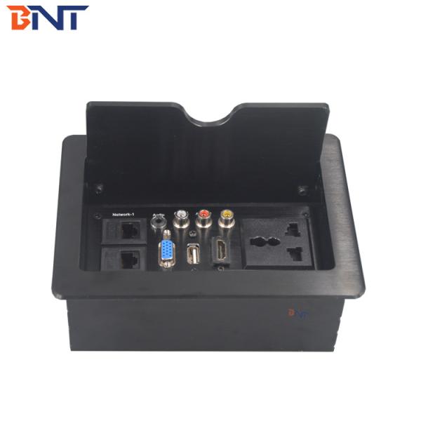 Quality Manual Flip Cover Desktop/Floor Cable Socket/Cable Box with VGA/RJ45 Cables for Conference Electrical Furniture for sale
