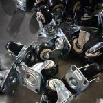 50mm PP Core PVC Wheel Soft Swivel Plate Casters With Brake For Furniture
