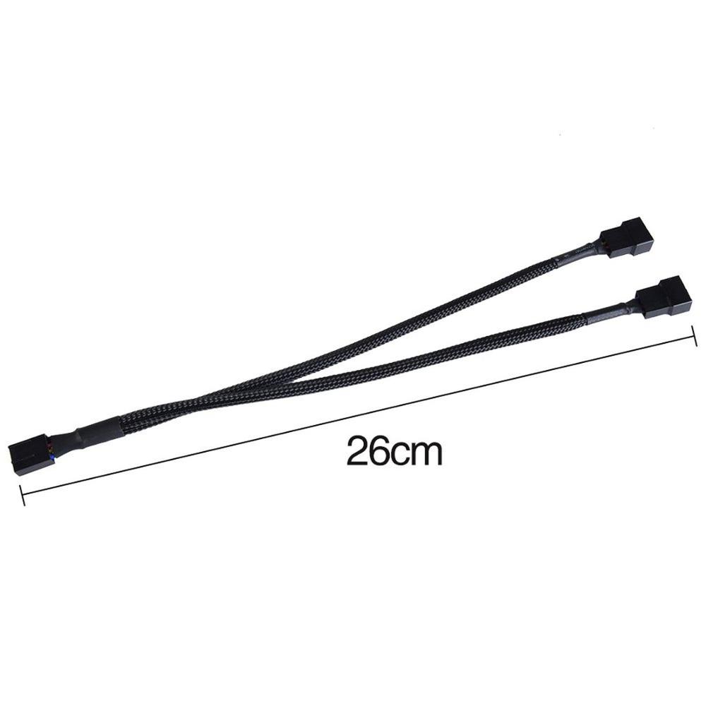 4Pin Computer PC Fan Power Cable Y-Splitter Connector Adapter 4-Pin to 2x 4-Pin