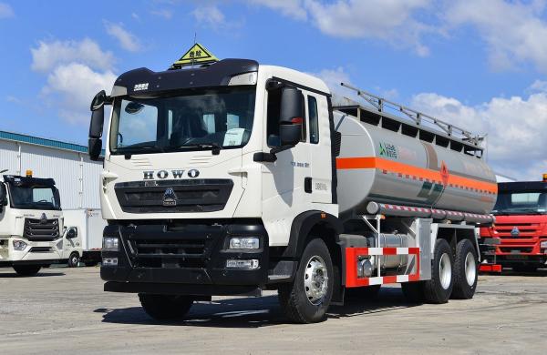 Buy cheap Howo Oil Truck 20 Cubic 10 Tires Howo TX Model Fuel Tanker 6*4 Flat Roof 350hp from wholesalers