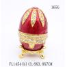 Buy cheap Russian Faberge Easter Egg Vintage Style Easter Egg Box Egg with Rich Enamel Sparkling Rhinestone Jewelry Trinket Box from wholesalers