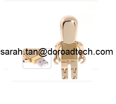 High Quality ALL Metal Robot USB Flash Drive 2.0, Gift USB Drives with Laser Printing Logo
