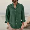 Buy cheap Clothes Supplier Custom Print Embroidered Button Down Collar Men Solid White Blank Vintage Cotton Linen Dress Shirt for Men from wholesalers