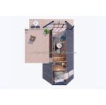 Customized Color Luxury Hotel Room Design Triangle House Container for Family or