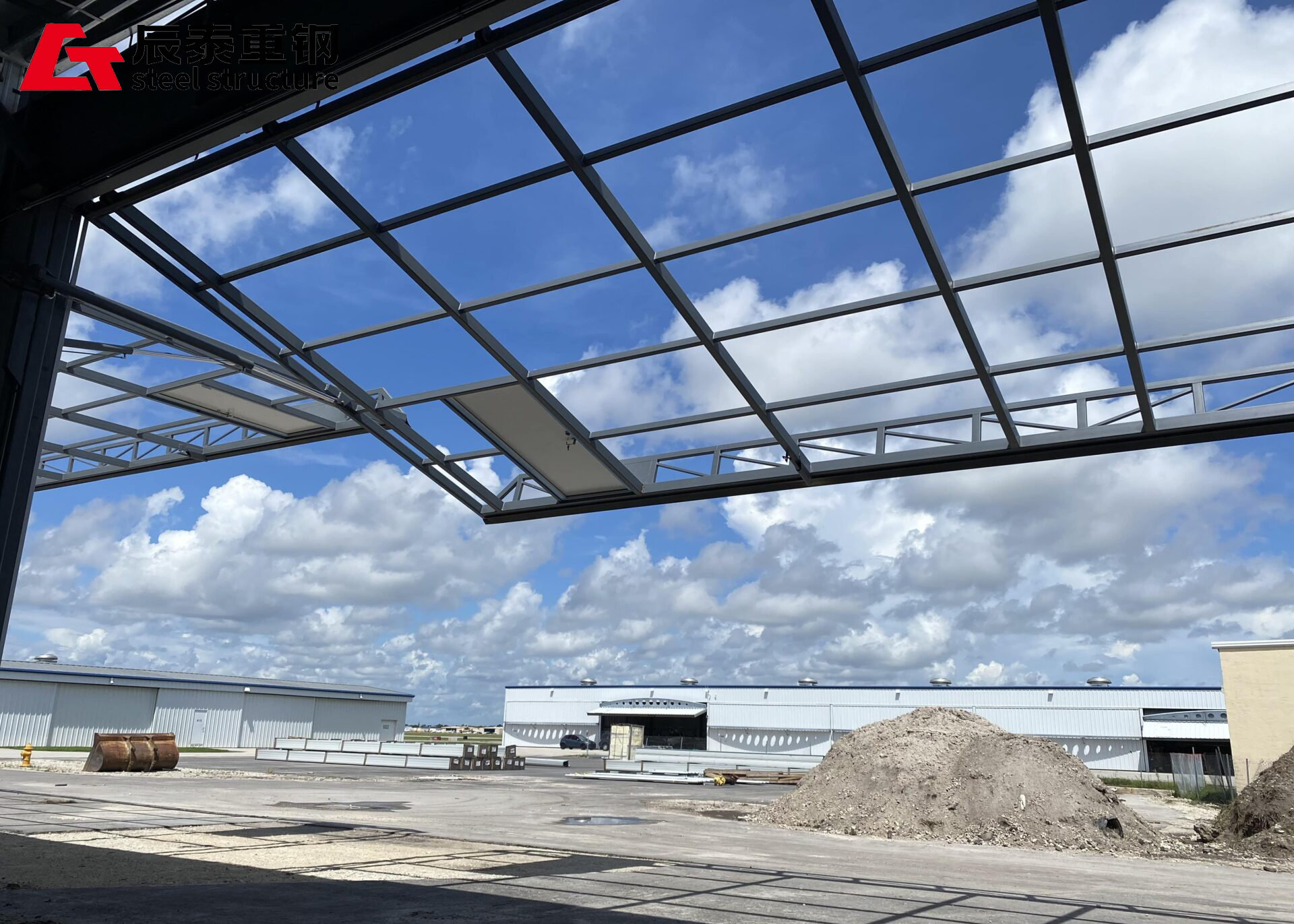 Modular Steel Structure Aircraft Hangar Storage Pre Engineering Steel Structure Workshop