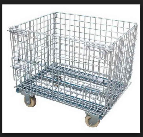 Buy cheap Wire Mesh Warehouse Storage Steel Pallet Cages Heavy Duty 1000kg Capacity from wholesalers