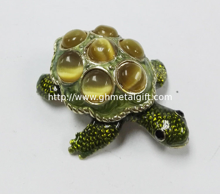 Metal Turtle jewelry box with diamond Decoration new mini turtle jewelry box