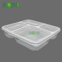 Buy cheap 4 Compartment Takeaway Food Container Clear PP Fast Food Leak Proof product