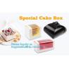 Buy cheap Wholesale custom Paper Cookies packing Cake Box with PVC window,Wholesale Plastic Square Birthday Wedding Packaging Clea from wholesalers