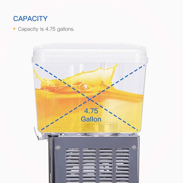 Buy cheap Commercial Cold Drink Dispenser Machine Hot Juicer Dispenser 18 Liter Two Bowls from wholesalers