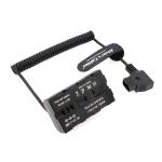 NP F550 Dummy Battery To D Tap Coiled Power Cable For Sony NP F550 F570 F970