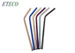 Outdoor Picnics Colorful Stainless Steel Drinking Straws Easy Cleaning
