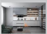 U Shape American style Island Kitchen Cabinet With Drawer Organizer