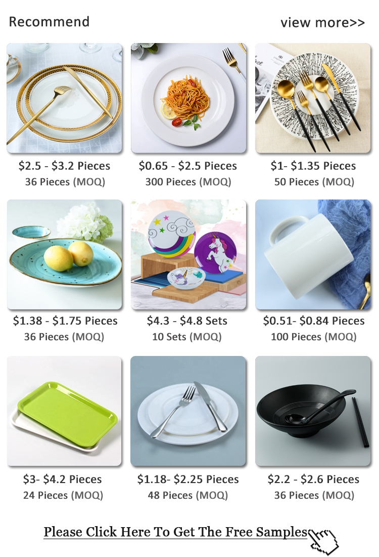 FDA Restaurant Porcelain Blue Color Glazed Dinnerware Sets
