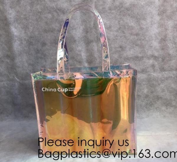Holographic PVC Tote Bag,Shoulder Bag Laser Hologram PVC Shopping Tote Bag Lady