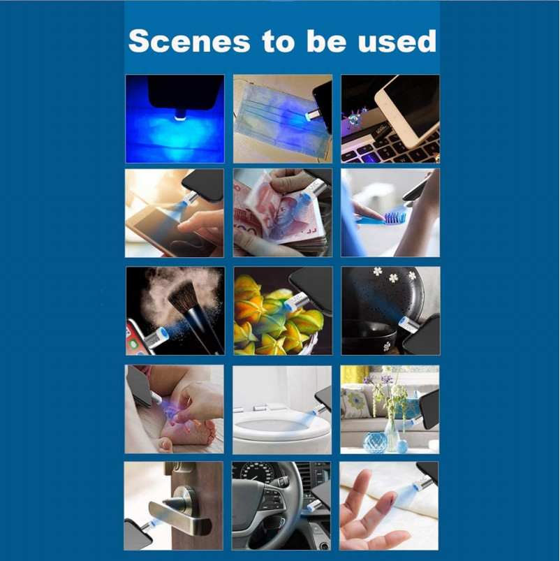 Android UVC Mini Portable UV Sterilizer Mobile Phone Connection SJQ-C01