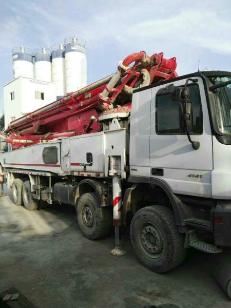 Buy cheap 2.6mm Vibrating Amplitude Concrete Batching Plant 56 Meter Putzmeister Boom Pump Truck from wholesalers