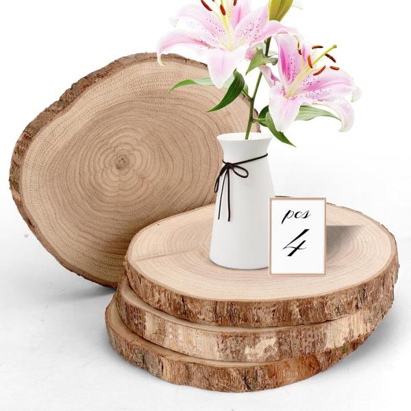 Unfinished Round Wood Natural Wood Slices for Arts and Crafts Christmas
