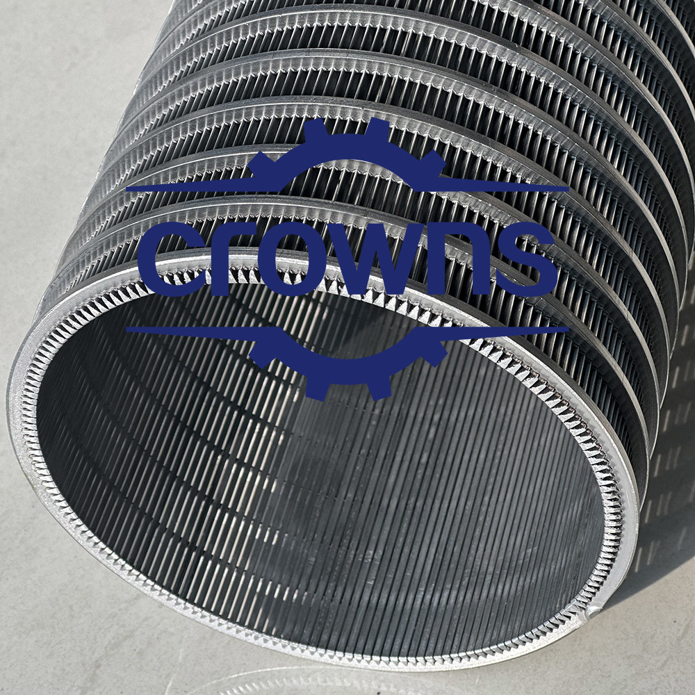 Custom Johnson pipe Wedge Wire Wrapped Screen Steel Drum Filter Tube for Fish Pond Supplier