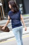 Crochet sweater, hand knitted, Women's Hollow Crochet sweater short-sleeved