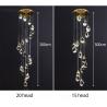 Buy cheap Nordic diamond chandelier Luxury Crystal Light New Design Gold staircase chandelier(WH-CY-215) from wholesalers