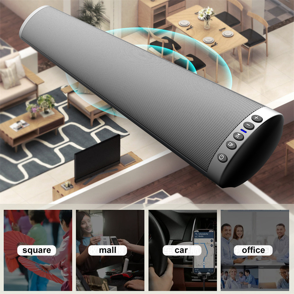 2.0CH Bluetooth Rechargeable Soundbar HIFI Wireless Soundbar Anti Interference