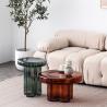 Buy cheap AMS 01 Tempered Glass Top Coffee Table Round High And Low Combined Glass Coffee Table from wholesalers