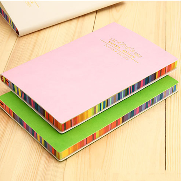 2 Colors Memo Pads Style Custom A5 Hardcover PU Leather Journal Planner Printing