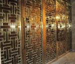Rose gold stainless steel mirror 304 color screen room divider, screen drawing