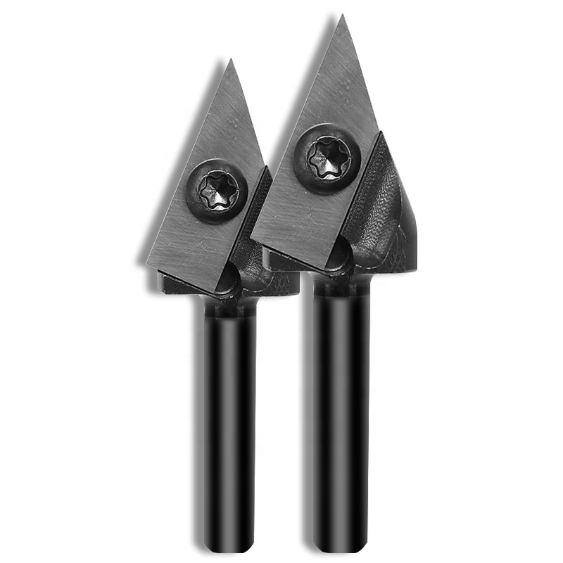 Buy cheap 3D V Knife Wood Trim Router Bit For Planing Slabs Helical Spiral Cutter Head from wholesalers
