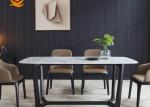 Non Porous Modern Restaurant Table Artificial Marble Top Dining Table
