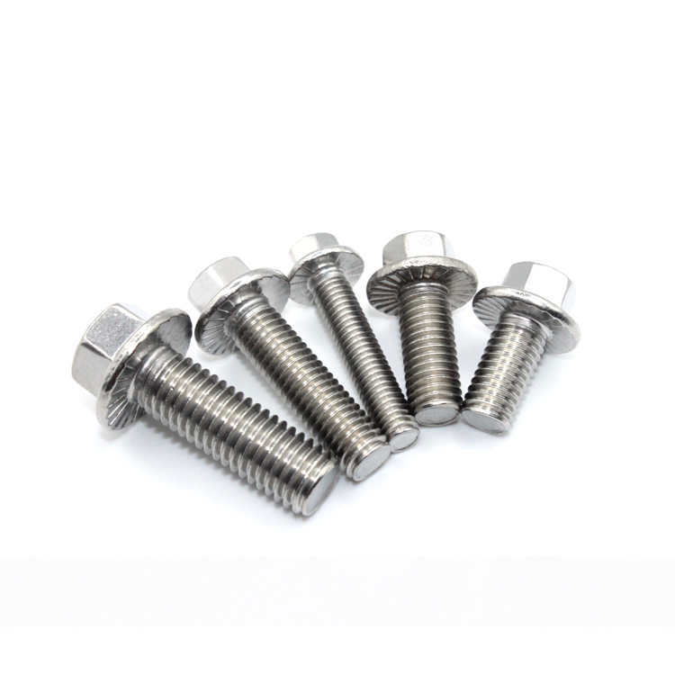 OEM Customized Service Provided Steel/SUS304 M4 M6 M8 M10 M12 DIN 6921 grade8.8 10.9 12.9 Hex Head Flange Bolt
