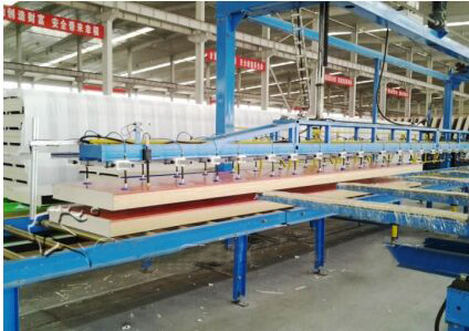 20T Green Sandwich Panel Roll Forming Machine Equipment 6m/min