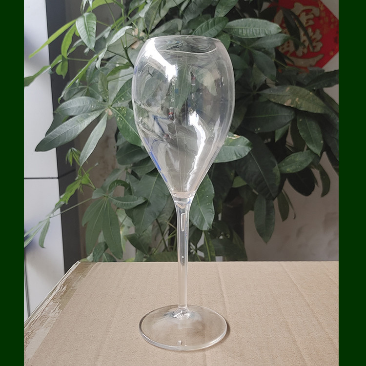 ODM Shatterproof Red Plastic Champagne Glasses For Trade Show