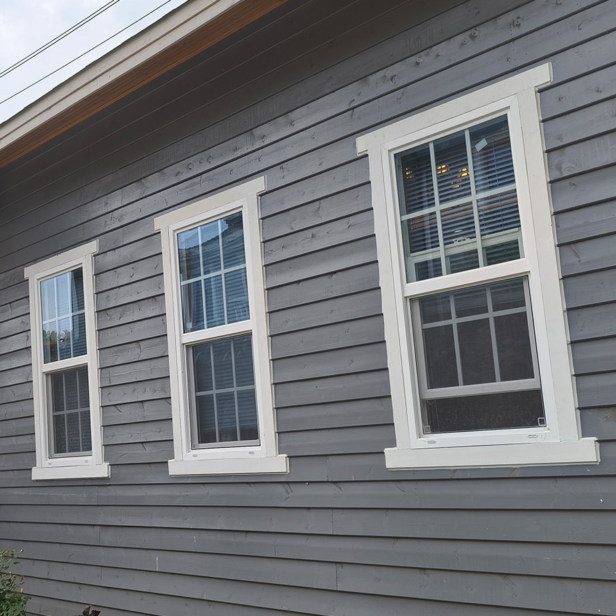 UPVC Single Hung Window All-body Profiles and Windproof Function with Customizable Aesthetic Design