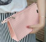 Fashion knitting fluorescent high-capacity lady makeup bag