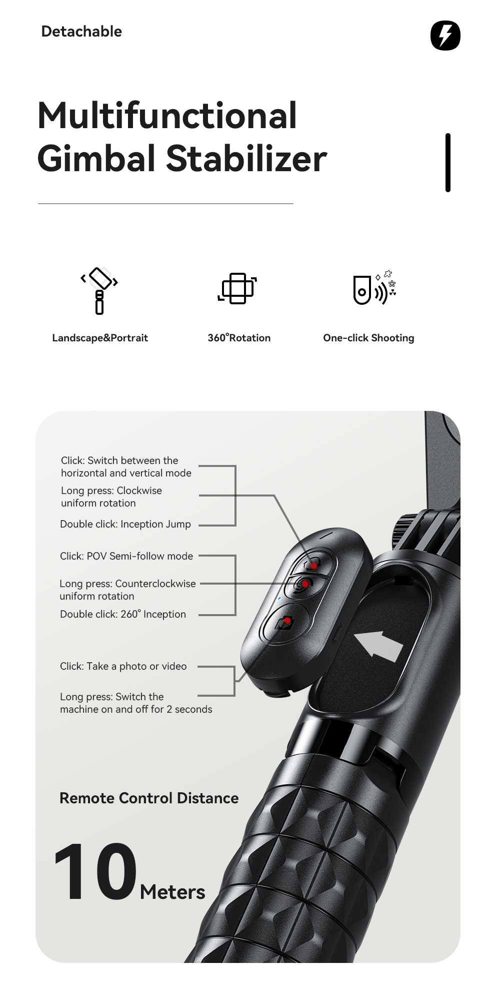 Essager 2022 Yunxiang Single-axis Gimbal Stabilizer Phone Holder With LED Fill Light Handheld Mobile Phone Stand
