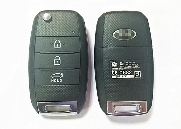 Buy cheap OKA 870T 2014 - 2016 KIA Cerato Remote Key , 3 BUTTON Flip Key Car Remote from wholesalers