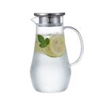 Hand Blown 1400ml Glass Water Pitcher Transparent Beverage Juice Carafe