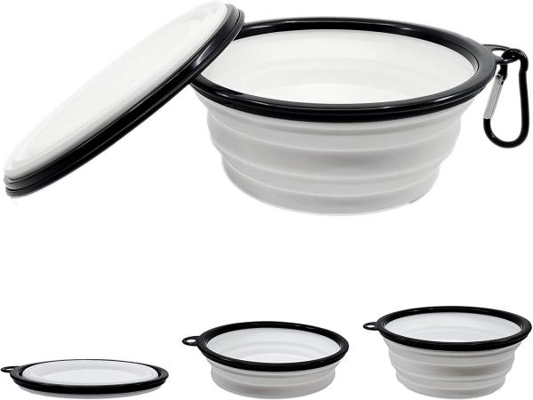 Buy cheap Foldable Dog Water Bowl Collapsible Expandable With Carabiner BPA Free Portable Dog Food Bowl from wholesalers