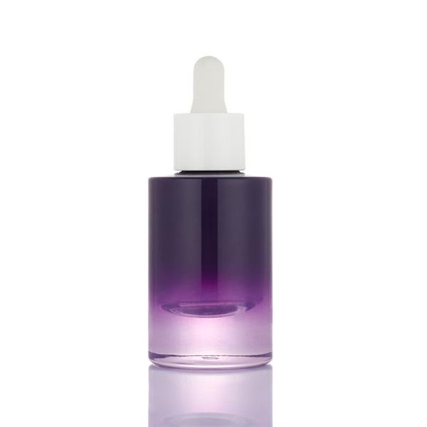 Buy cheap New design small ombre purple white pump 30ml empty serum container dropper bottle from wholesalers
