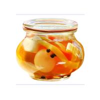 Buy cheap 220ml 560ml 1060ml Empty Glass Jars Big Belly Shape Heat - Resistant Glass product
