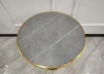 Rock Slab Covered Phnom Penh Gold Plated Coffee Table Diameter 60cm