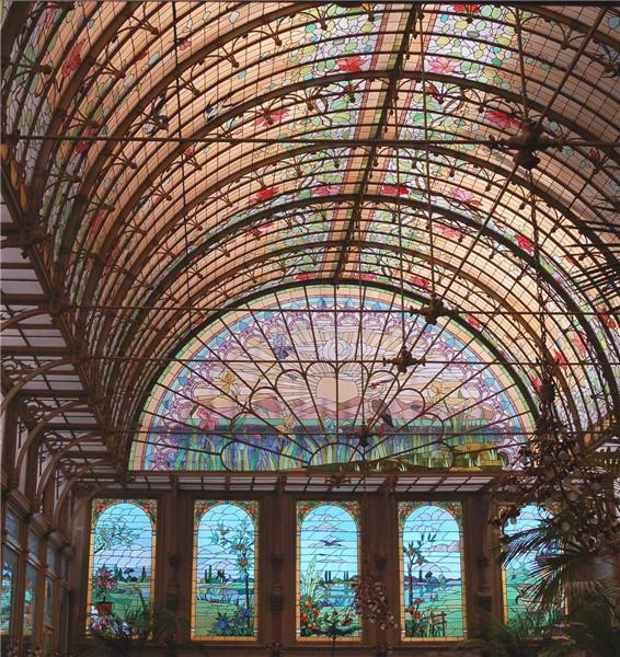 Buy cheap CE Interior Ceiling Stained Glass Skylight Digital Printed Antique Cathedral Glass from wholesalers