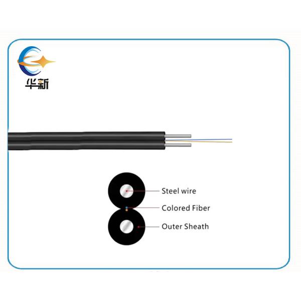 Buy cheap GJXFH GJXH Steel Wire/FRP/KFRP Strength Member 2.0*3.0 LSZH Bow Type Drop Cable from wholesalers