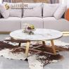 Buy cheap Coffee Table, Side Table, Sintered Table Top, Nature Marble, Man Made Marble Table Top, Black Powder Coated Metal Legs from wholesalers